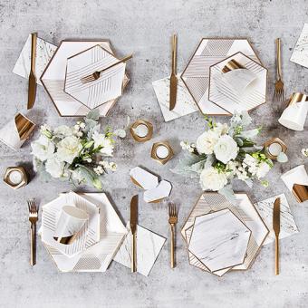 Paper Plate, Plastic Forks and Knives, Napkins